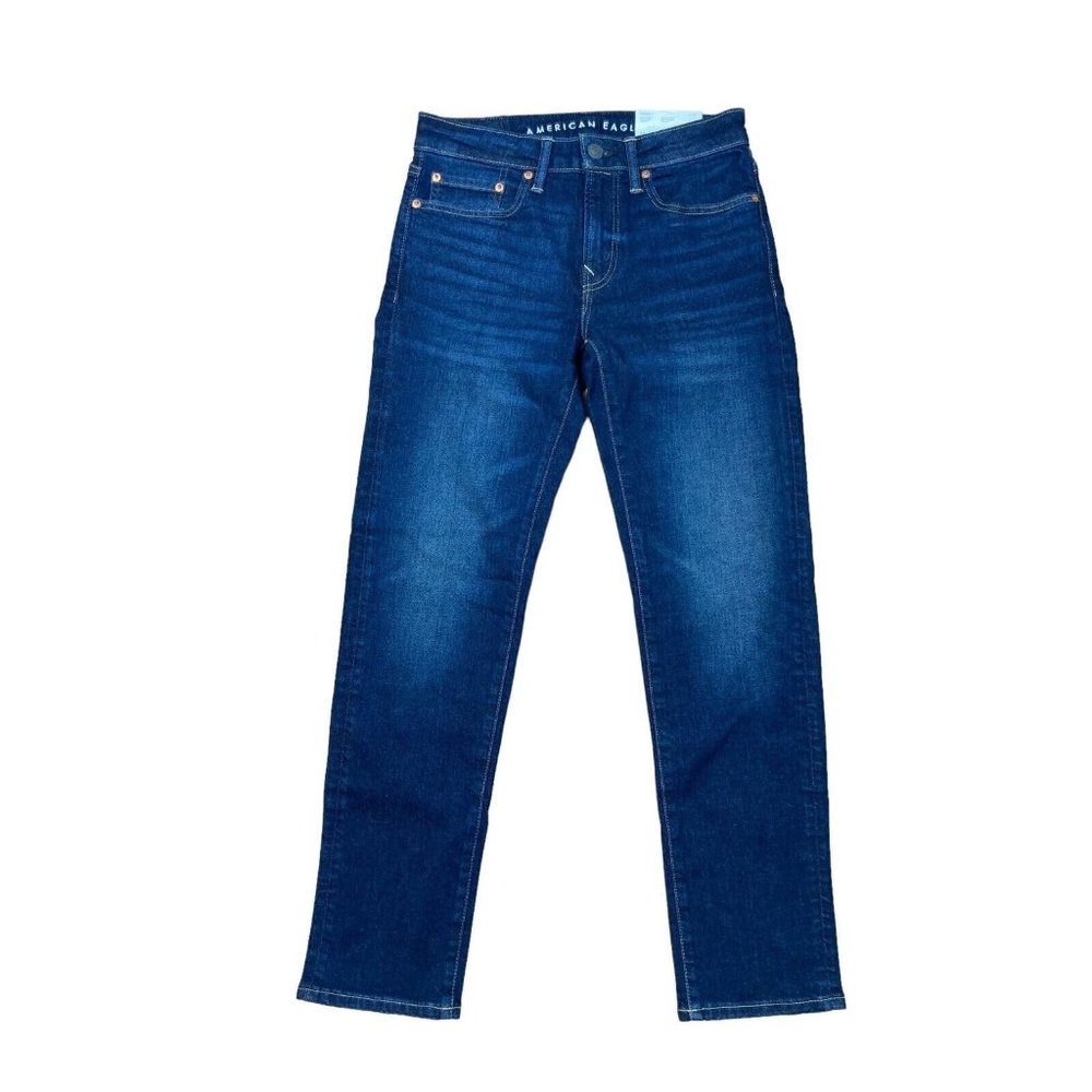 *American Eagle Airflex Slim Straight Mens Jeans Size 28/30 Dark Wash Casual